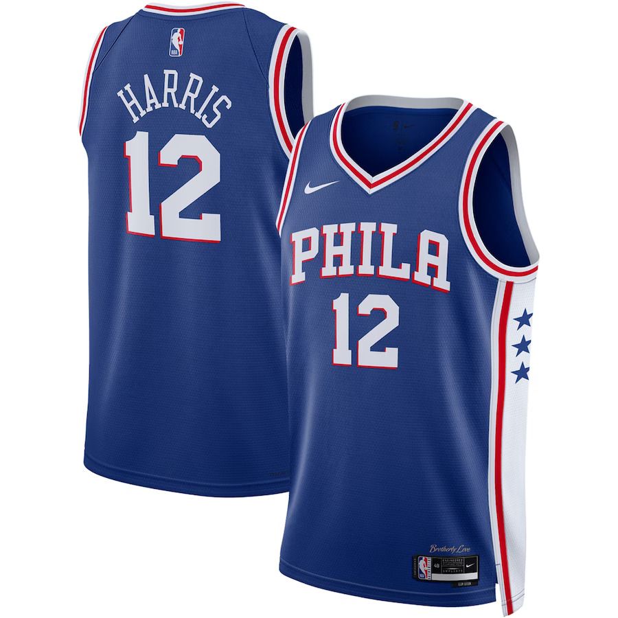 Men Philadelphia 76ers 12 Tobias Harris Nike Royal 2022-23 Swingman NBA Jersey